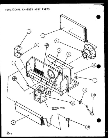 Functional chassis assy parts (ptc15300er/p9812522r) (ptc15400er/p9872222r)