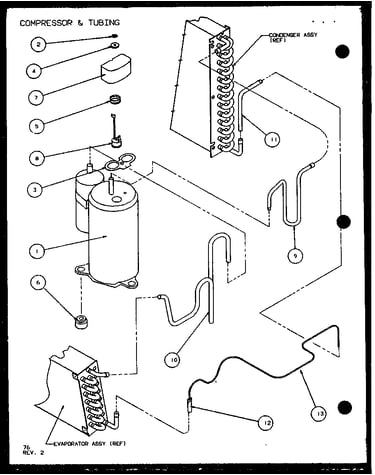 Compressor & tubing (ptc15300er/p9812522r) (ptc15400er/p9872222r)