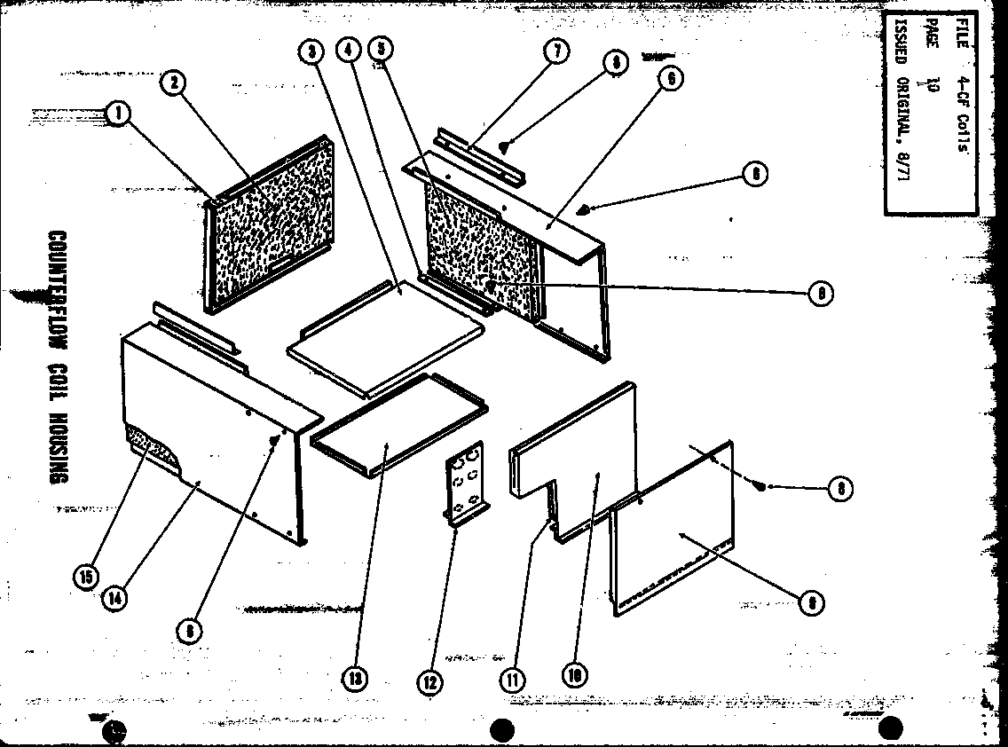 Counterflow coil housing