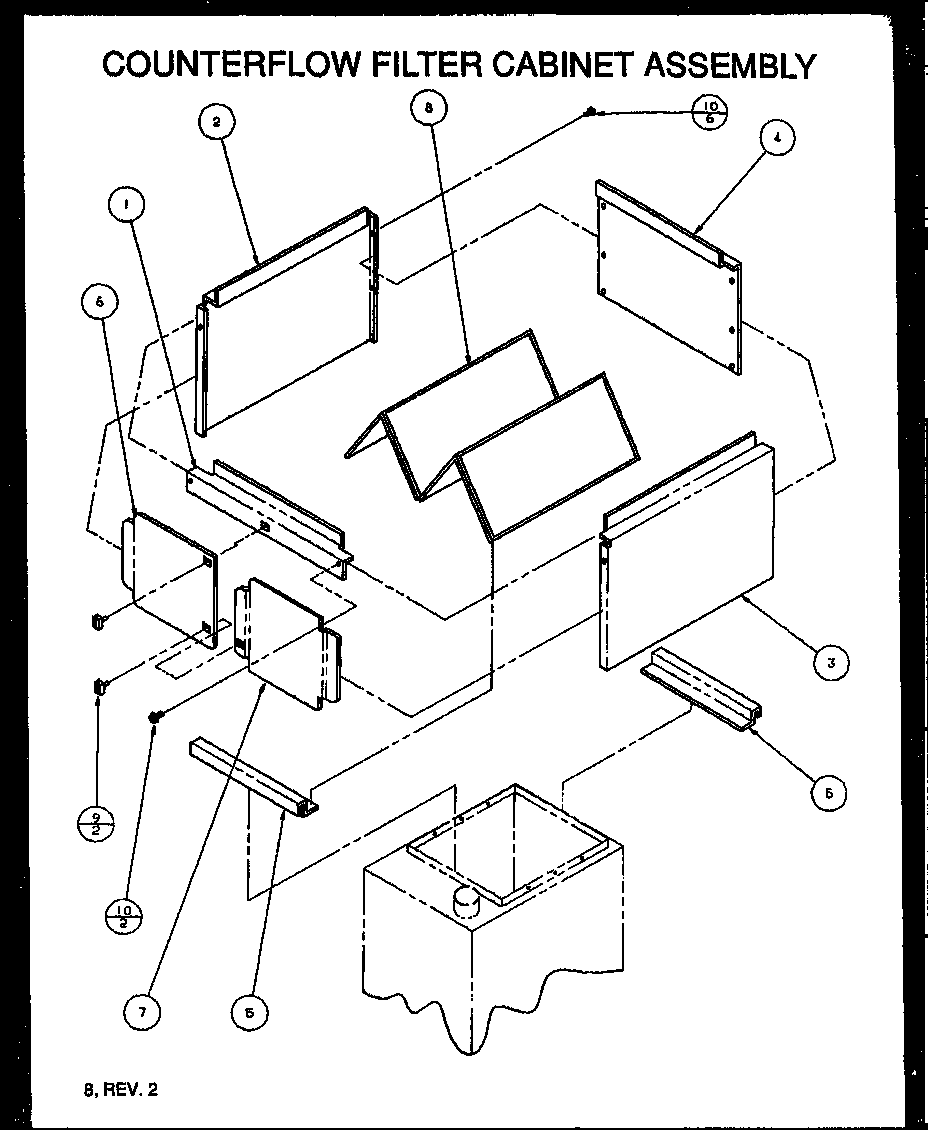 Counterflow filter cabinet assembly (cfc16/p9926101f) (cfc20/p9926102f) (cfc24/p9926103f) (cfc20d/p9926104f)