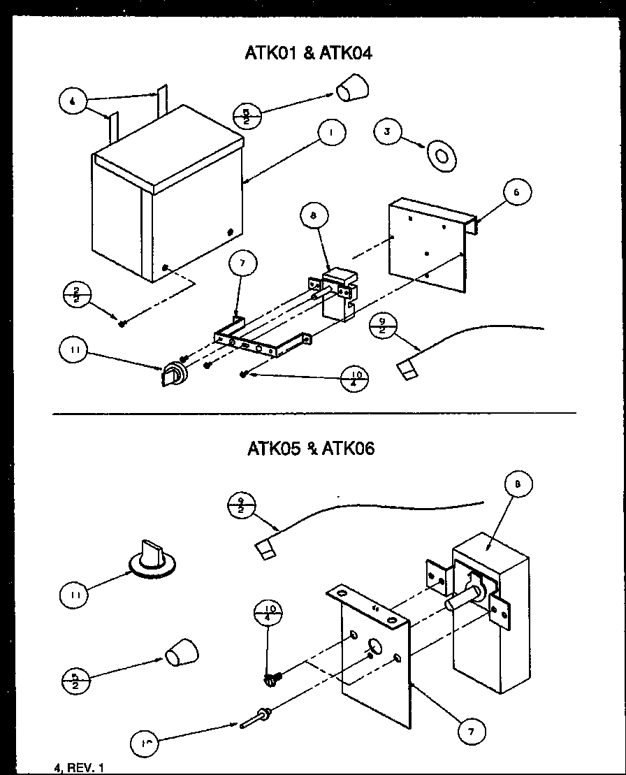 ATK01 & ATK04 (ATK01/P1130001C) (ATK04/P1130002C) (ATK05/P6443902C) (ATK06/P6443903C)