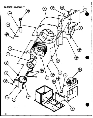 Blower assembly (spho42001a/p9999205c) (spho42003a/p9999206c) (spho48001a/p9999207c) (spho48003a/p9999208c) (spho60001a/p9999209c) (spho60003a/p9999210c)