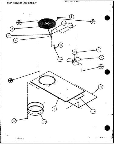 Top cover assembly (spcg420901a/p9999401c) (spcg420903a/p9999402c) (spcg421151a/p9999403c) (spcg421153a/p9999404c)