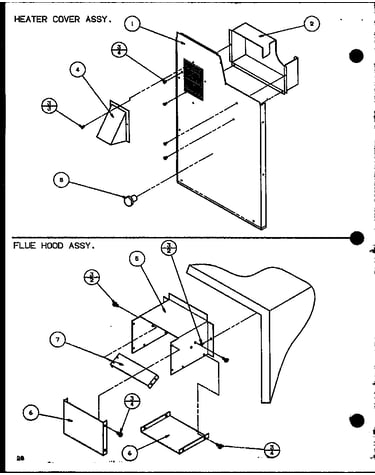 Heater cover assy./flue hood assy. (spcg480901a/p9999407c) (spcg480903a/p9999408c) (spcg481151a/p9999409c) (spcg481153a/p9999410c) (spcg481351a/p9999411c) (spcg481353a/p9999412c)