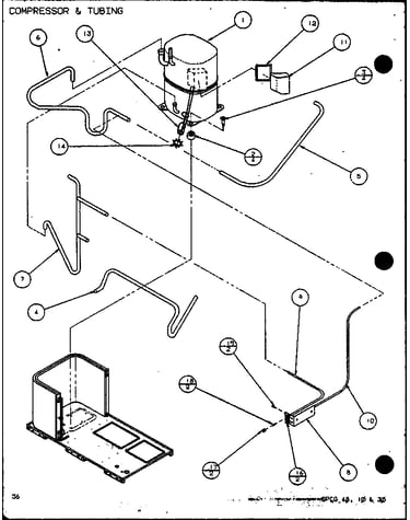 Compressor & tubing (spcg480901a/p9999407c) (spcg480903a/p9999408c) (spcg481151a/p9999409c) (spcg481153a/p9999410c) (spcg481351a/p9999411c) (spcg481353a/p9999412c)