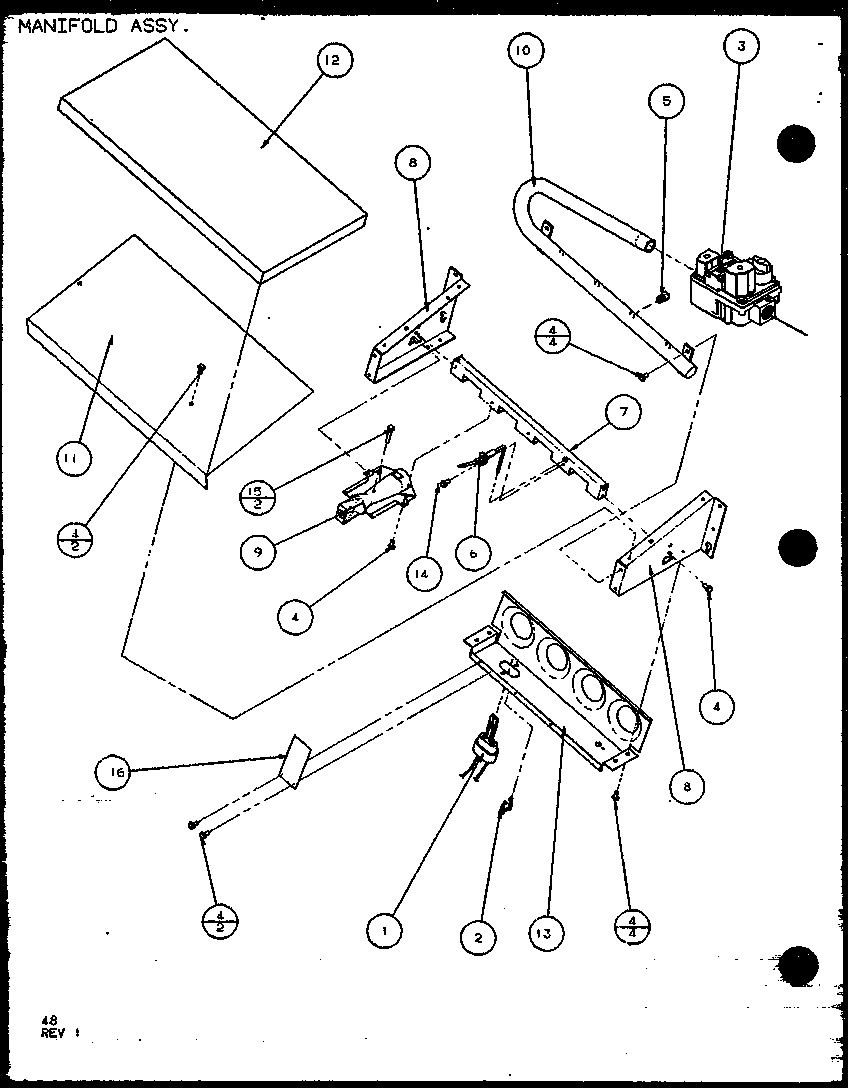 MANIFOLD ASSY. (SPCG600901A/P9999413C) (SPCG600903A/P9999414C) (SPCG601151A/P9999415C) (SPCG601153A/P9999416C) (SPCG601351A/P9999417C) (SPCG601353A/P9999418C)