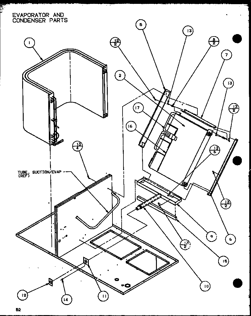 Evaporator and condenser parts (spcg600901a/p9999413c) (spcg600903a/p9999414c) (spcg601151a/p9999415c) (spcg601153a/p9999416c) (spcg601351a/p9999417c) (spcg601353a/p9999418c)
