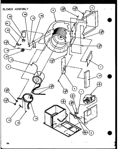Blower assembly (spcg600901a/p9999413c) (spcg600903a/p9999414c) (spcg601151a/p9999415c) (spcg601153a/p9999416c) (spcg601351a/p9999417c) (spcg601353a/p9999418c)