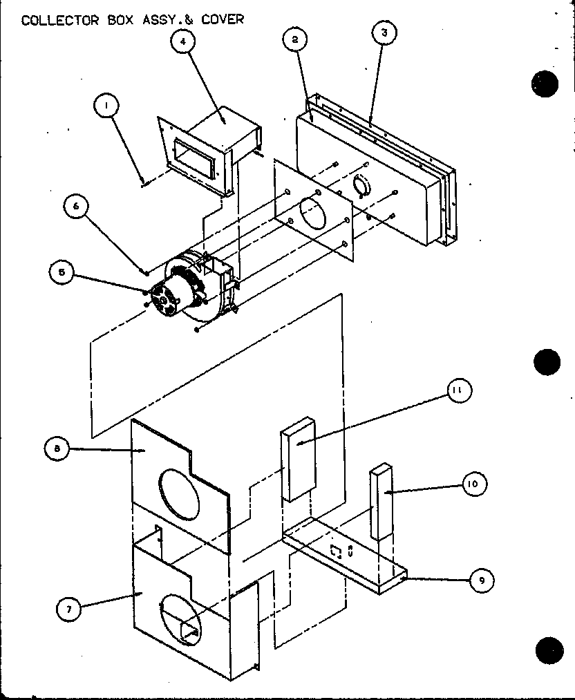 Collector box assy. & cover (spcg240451a/p9999301c) (spcg240701a/p9999302c) (spcg240901a/p9999303c) (spcg300451a/p9999304c) (spcg300701a/p9999305c) (spcg300901a/p9999306c)