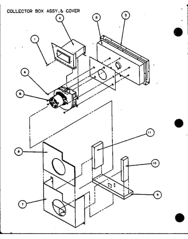 Collector box assy. & cover (spcg240451a/p9999301c) (spcg240701a/p9999302c) (spcg240901a/p9999303c) (spcg300451a/p9999304c) (spcg300701a/p9999305c) (spcg300901a/p9999306c)