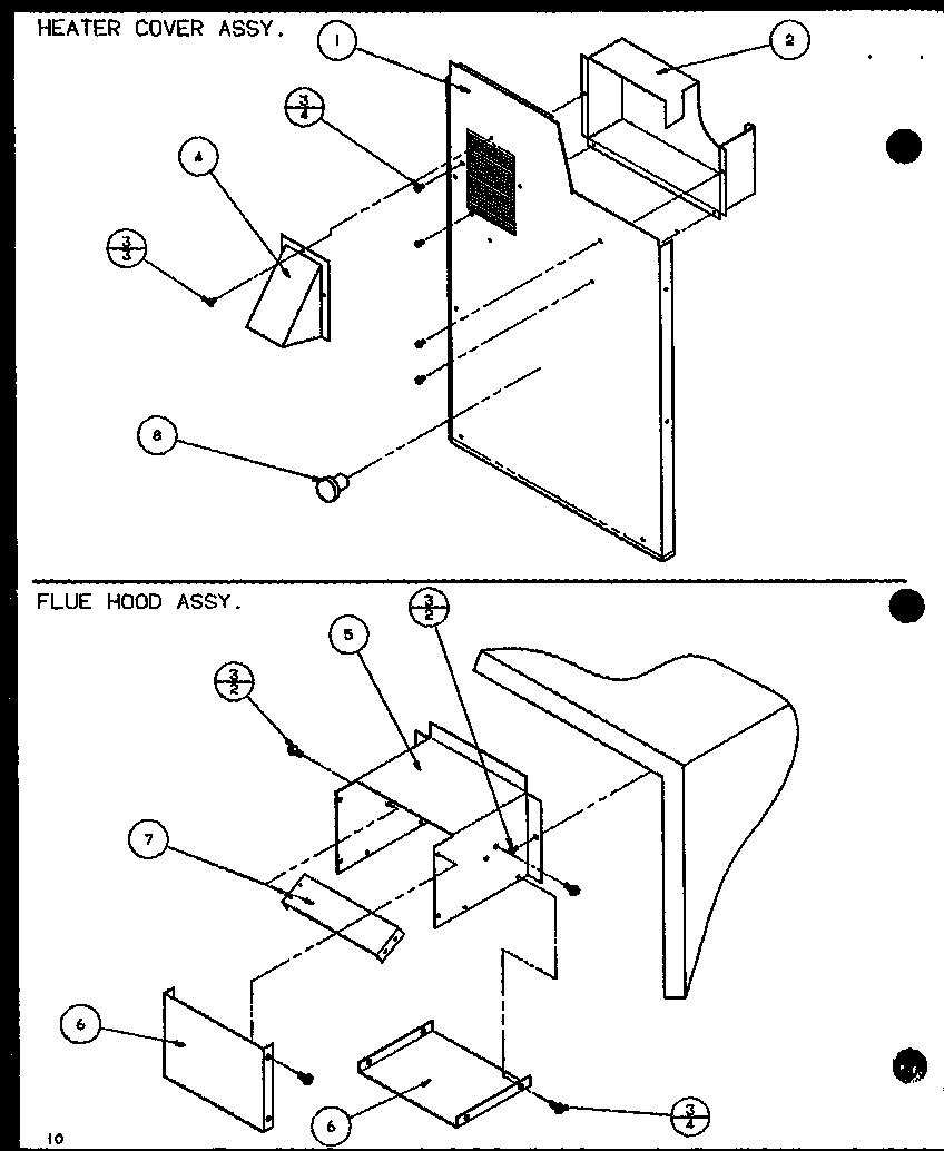 Heater cover assy./flue hood assy. (spcg240451a/p9999301c) (spcg240701a/p9999302c) (spcg240901a/p9999303c) (spcg300451a/p9999304c) (spcg300701a/p9999305c) (spcg300901a/p9999306c)