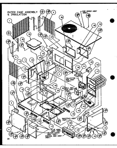 Outer case assembly & insulation (spcg360451a/p9999307c) (spcg360453a/p9999308c) (spcg360701a/p9999309c) (spcg360703a/p9999310c) (spcg360901a/p9999311c) (spcg360903a/p9999312c)