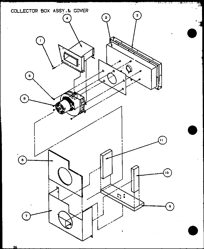Collector box assy. & cover (spcg360451a/p9999307c) (spcg360453a/p9999308c) (spcg360701a/p9999309c) (spcg360703a/p9999310c) (spcg360901a/p9999311c) (spcg360903a/p9999312c)
