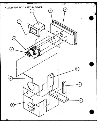 Collector box assy. & cover (spcg360451a/p9999307c) (spcg360453a/p9999308c) (spcg360701a/p9999309c) (spcg360703a/p9999310c) (spcg360901a/p9999311c) (spcg360903a/p9999312c)