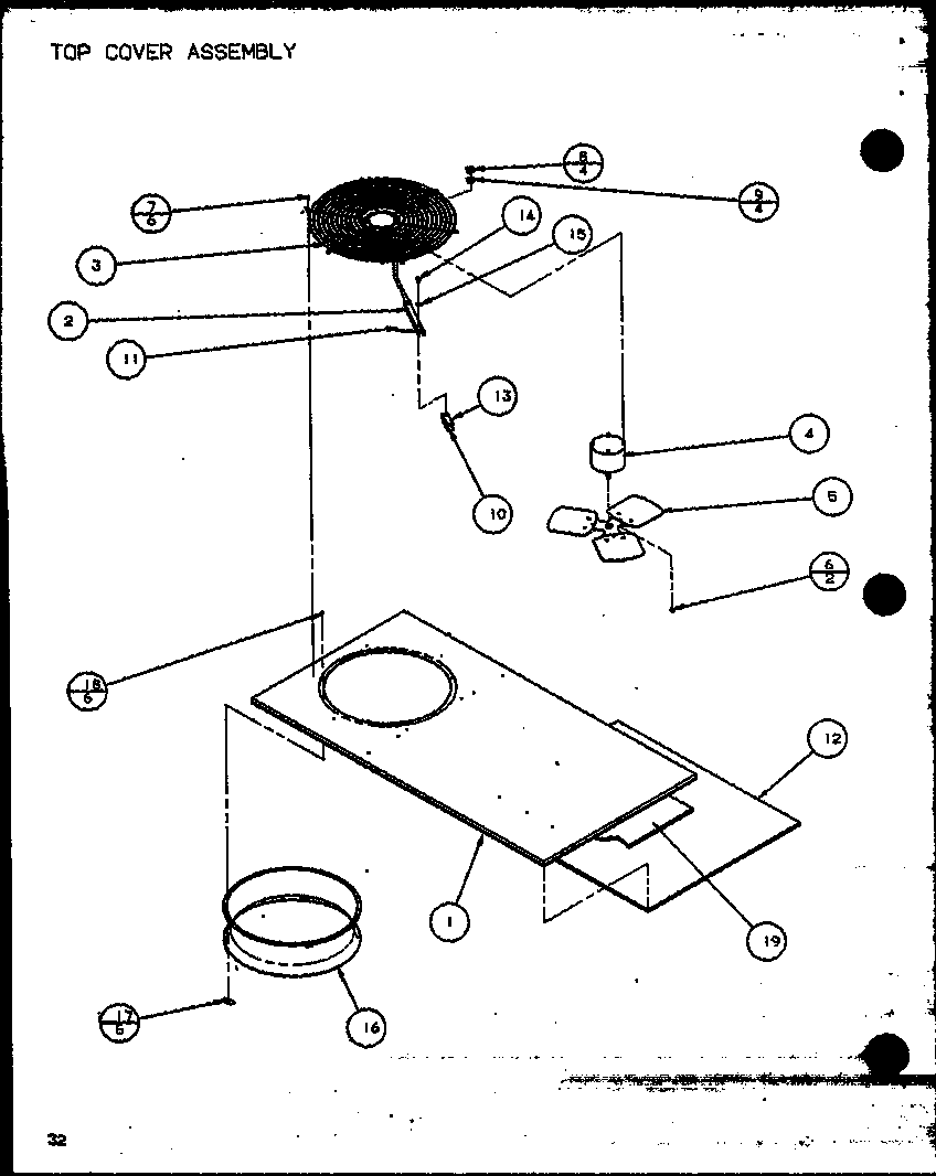 Top cover assembly (spcg360451a/p9999307c) (spcg360453a/p9999308c) (spcg360701a/p9999309c) (spcg360703a/p9999310c) (spcg360901a/p9999311c) (spcg360903a/p9999312c)
