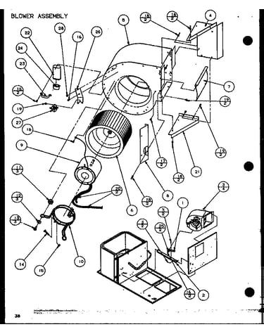 Blower assembly (spcg360451a/p9999307c) (spcg360453a/p9999308c) (spcg360701a/p9999309c) (spcg360703a/p9999310c) (spcg360901a/p9999311c) (spcg360903a/p9999312c)