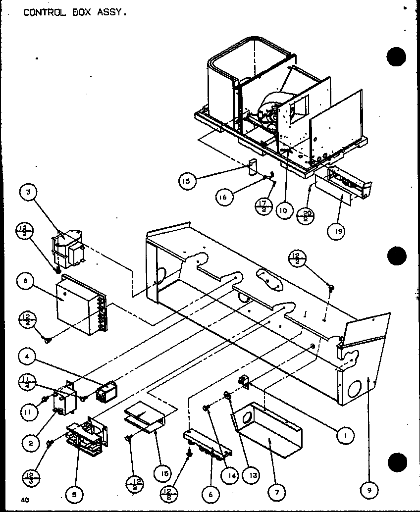 Control box assy. (spcg360451a/p9999307c) (spcg360453a/p9999308c) (spcg360701a/p9999309c) (spcg360703a/p9999310c) (spcg360901a/p9999311c) (spcg360903a/p9999312c) (pece5a/p9850502c)