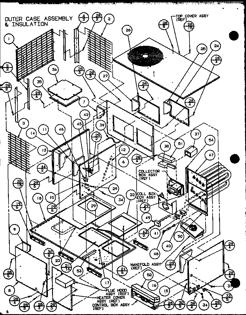 Outer case assembly & insulation (spcg240451a/p1105901c) (spcg240701a/p1105902c) (spcg240901a/p1105903c) (spcg300451a/p1105904c) (spcg300701a/p1105905c) (spcg300901a/p1105906c)