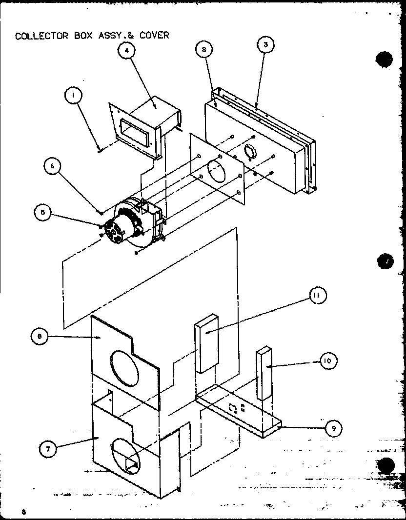 Collector box assy. & cover (spcg240451a/p1105901c) (spcg240701a/p1105902c) (spcg240901a/p1105903c) (spcg300451a/p1105904c) (spcg300701a/p1105905c) (spcg300901a/p1105906c)