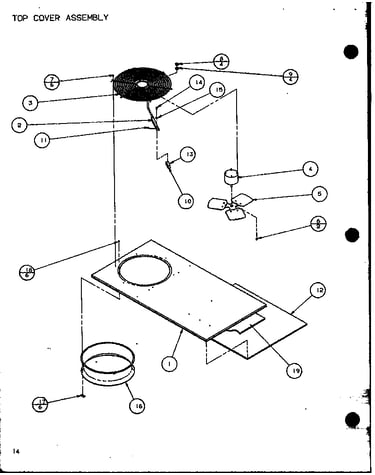 Top cover assembly (spcg240451a/p1105901c) (spcg240701a/p1105902c) (spcg240901a/p1105903c) (spcg300451a/p1105904c) (spcg300701a/p1105905c) (spcg300901a/p1105906c)