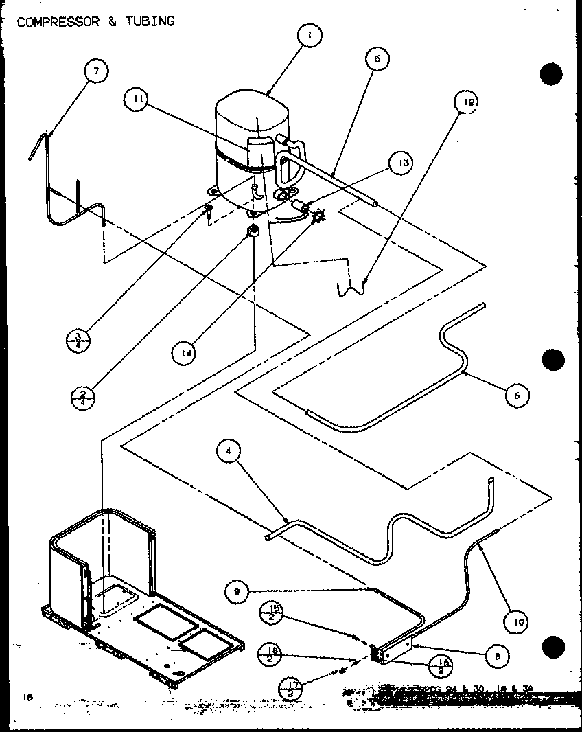 COMPRESSOR & TUBING (SPCG240451A/P1105901C) (SPCG240701A/P1105902C) (SPCG240901A/P1105903C) (SPCG300451A/P1105904C) (SPCG300701A/P1105905C) (SPCG300901A/P1105906C)