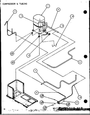 Compressor & tubing (spcg240451a/p1105901c) (spcg240701a/p1105902c) (spcg240901a/p1105903c) (spcg300451a/p1105904c) (spcg300701a/p1105905c) (spcg300901a/p1105906c)