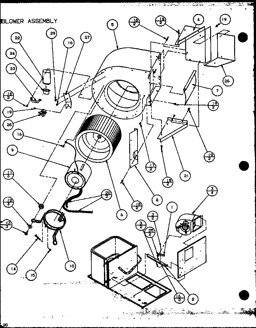 Blower assembly (spcg240451a/p1105901c) (spcg240701a/p1105902c) (spcg240901a/p1105903c) (spcg300451a/p1105904c) (spcg300701a/p1105905c) (spcg300901a/p1105906c)