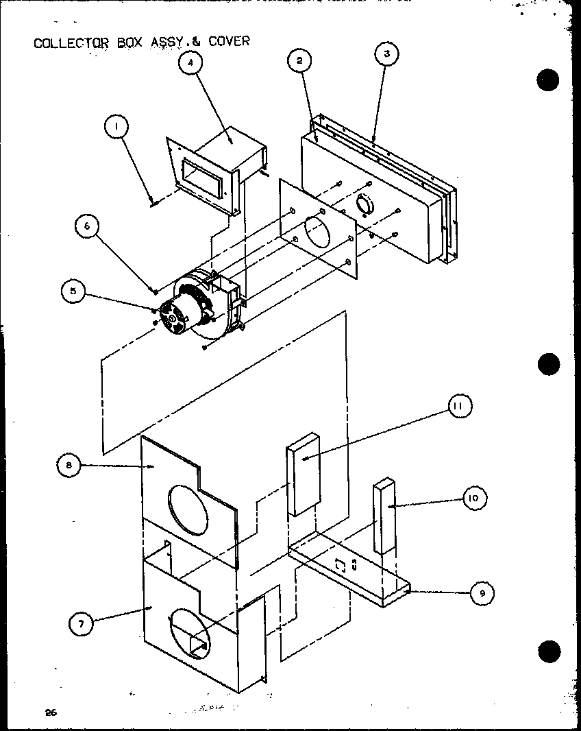 Collector box assy. & cover (spcg360451a/p1105907c) (spcg360453a/p1105908c) (spcg360701a/p1105909c) (spcg360703a/p1105910c) (spcg360901a/p1105911c) (spcg360903a/p1105912c)