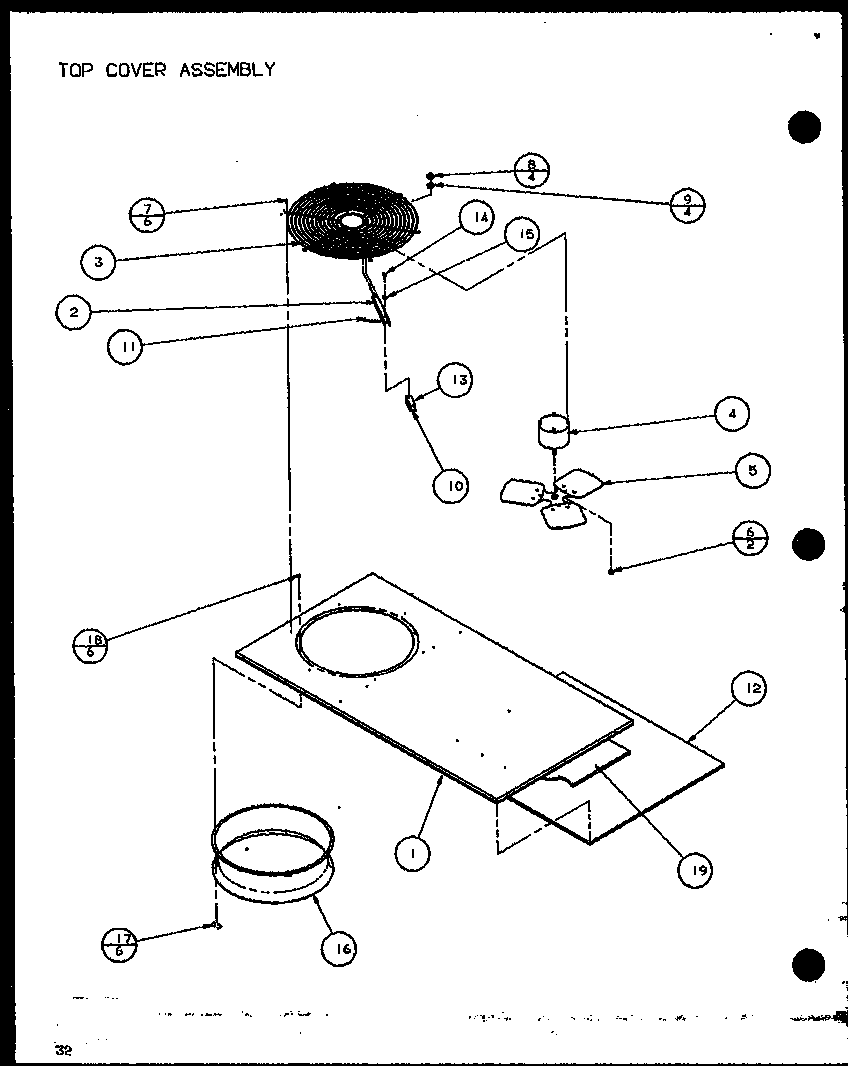 Top cover assembly (spcg360451a/p1105907c) (spcg360453a/p1105908c) (spcg360701a/p1105909c) (spcg360703a/p1105910c) (spcg360901a/p1105911c) (spcg360903a/p1105912c)
