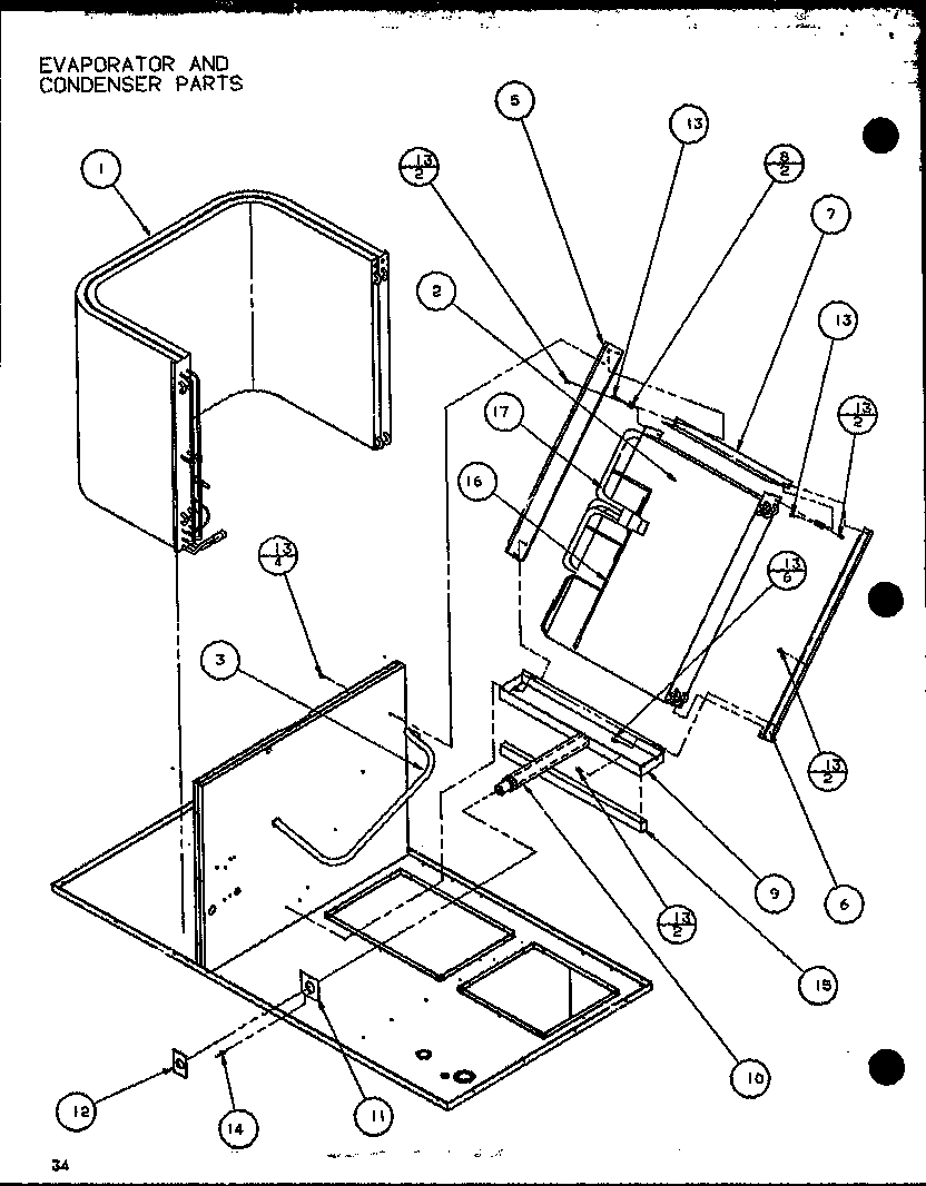 EVAPORATOR AND CONDENSER PARTS (SPCG360451A/P1105907C) (SPCG360453A/P1105908C) (SPCG360701A/P1105909C) (SPCG360703A/P1105910C) (SPCG360901A/P1105911C) (SPCG360903A/P1105912C)