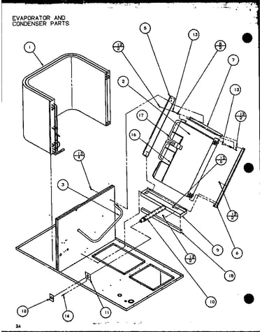 Evaporator and condenser parts (spcg360451a/p1105907c) (spcg360453a/p1105908c) (spcg360701a/p1105909c) (spcg360703a/p1105910c) (spcg360901a/p1105911c) (spcg360903a/p1105912c)