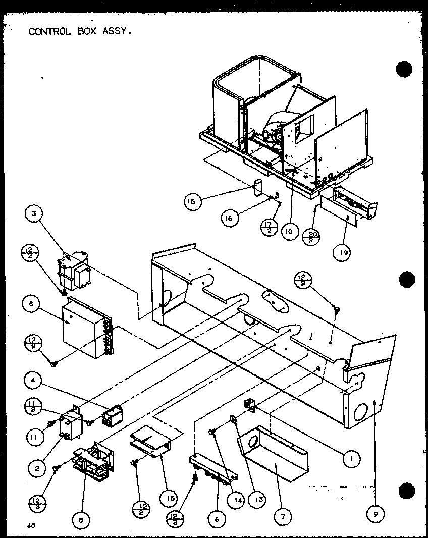 CONTROL BOX ASSY. (SPCG360451A/P1105907C) (SPCG360453A/P1105908C) (SPCG360701A/P1105909C) (SPCG360703A/P1105910C) (SPCG360901A/P1105911C) (SPCG360903A/P1105912C) (PECE3A/P9850501C) (PRC3A/P9850401C) (FADM3A/P9851001C) (FADS3A/P9850701C)