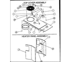 Amana PCB30B0002A/P1152205C top cover assembly/heater panel assembly diagram