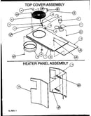 Top cover assembly/heater panel assembly