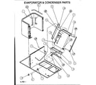 Amana PCA42B0003A/P1153702C evaporator & condenser parts diagram