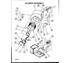 Amana PCA60B0002A/P1153705C blower assembly diagram