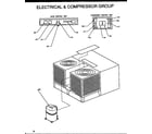 Amana LHA075A004A/P1160502C electrical & compressor group diagram