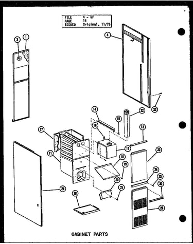 Cabinet parts (gc65df-2/p96382-1f) (gc80df/p96382-2f) (gc80df-3/p96382-3f) (gc105df/p96382-4f) (gc105df-3/p96382-5f) (gc120df/p96382-6f) (gc120df-3.5/p96382-7f) (gc140df-4/p96382-8f)