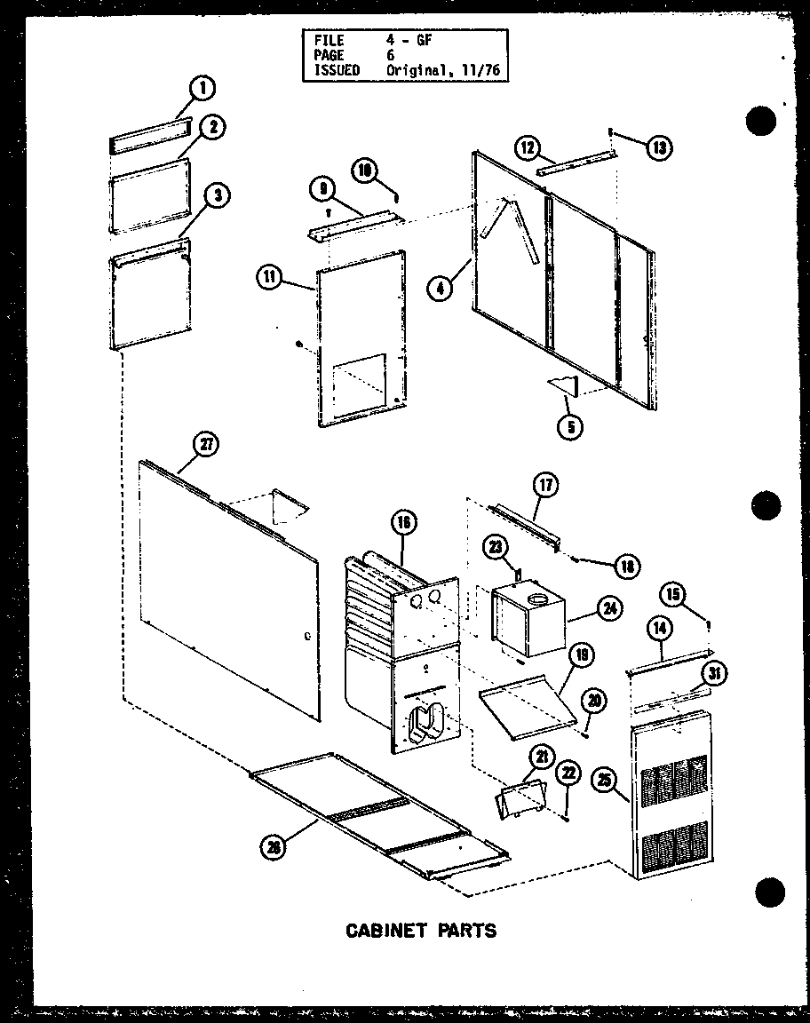 CABINET PARTS (GL105E-R3/P96328-14F) (GL120E-R3/P96328-15F) (GL140E-R4/P96328-16F) (GL160E-R4/P96328-17F) (GL200E-R4/P96328-18F)