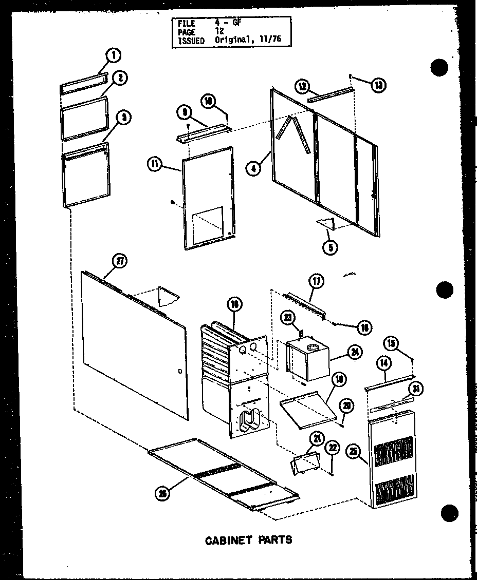 CABINET PARTS (GL105E-R3/P96381-1F) (GL120E-R3/P96381-2F) (GL140E-R4/P96381-3F) (GL160E-R4/P96381-4F) (GL200E-R4/P96381-5F)