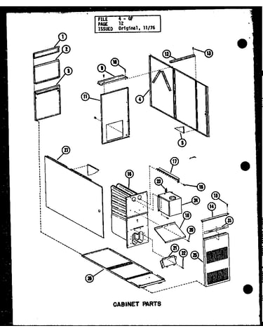 Cabinet parts (gl105e-r3/p96381-1f) (gl120e-r3/p96381-2f) (gl140e-r4/p96381-3f) (gl160e-r4/p96381-4f) (gl200e-r4/p96381-5f)