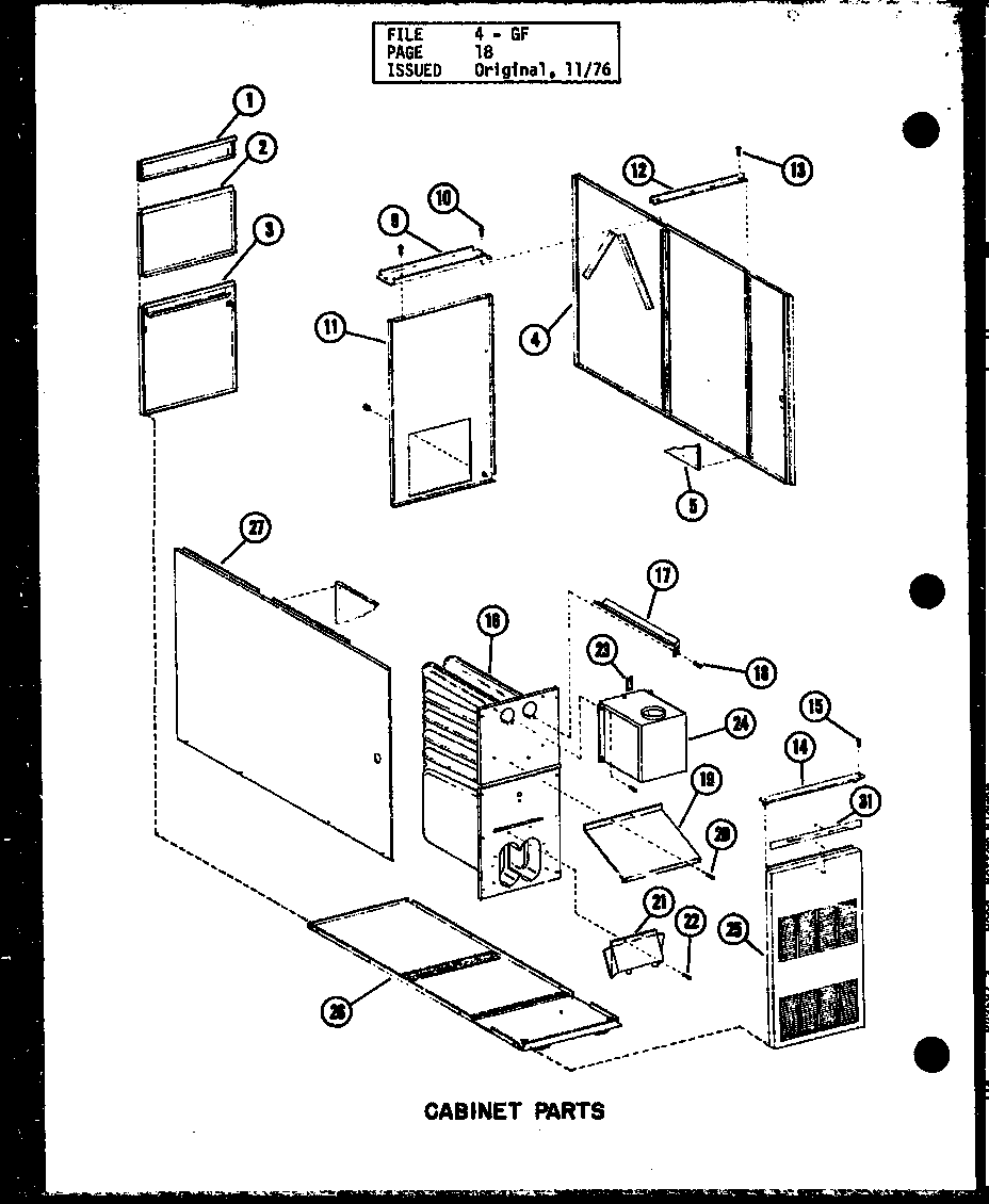 CABINET PARTS (GL105E-R3/P96381-6F) (GL120E-R3/P96381-7F) (GL140E-R4/P96381-8F) (GL160E-R4/P96381-9F) (GL200E-R4/P96381-10F)