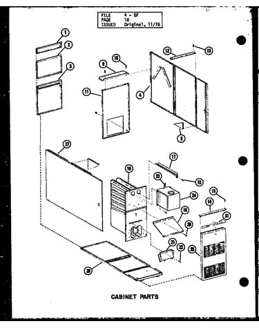 Cabinet parts (gl105e-r3/p96381-6f) (gl120e-r3/p96381-7f) (gl140e-r4/p96381-8f) (gl160e-r4/p96381-9f) (gl200e-r4/p96381-10f)