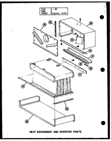 Heat exchanger & diverter parts