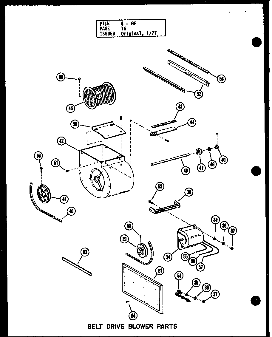 BELT DRIVE BLOWER PARTS (GH-160E-R3.5/P96380-19F)