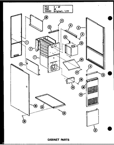 Cabinet parts (gh65de/p96420-1f) (gh80de/p96420-2f) (gh105de-3/p96420-7f) (gh120de-5/p96420-11f) (gh140de-4/p96420-14f)