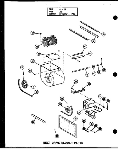 Belt drive blower parts