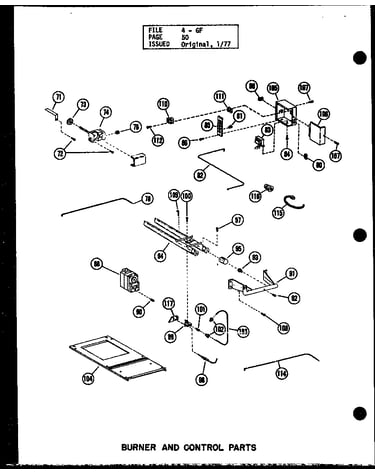 Burner and control parts