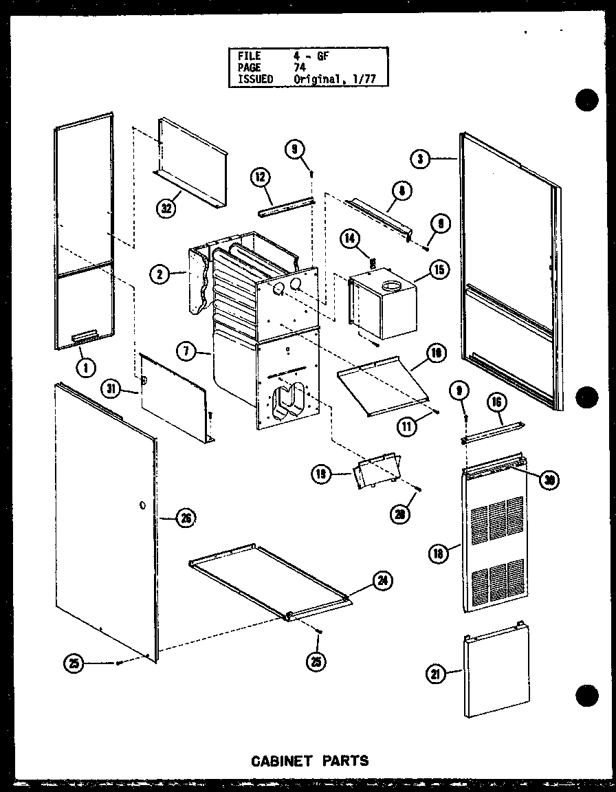 Cabinet parts