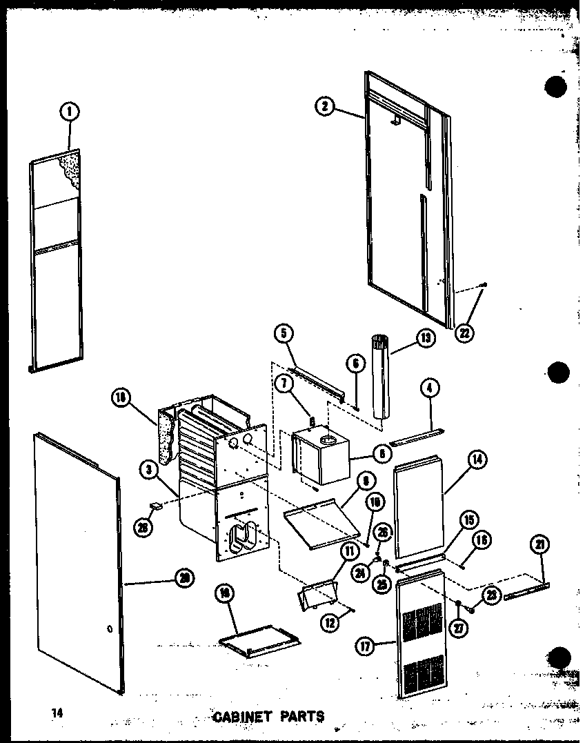 CABINET PARTS (GC65DJ-2/P96455-9F) (GC80DJ/P96455-10F) (GC80DJ-3/P96455-11F) (GC105DJ/P96455-12F) (GC105DJ-3/P96455-13F) (GC120DJ/P96455-14F) (GC120DJ-3.5/P96455-15F) (GC140DJ-4/P96455-16F)